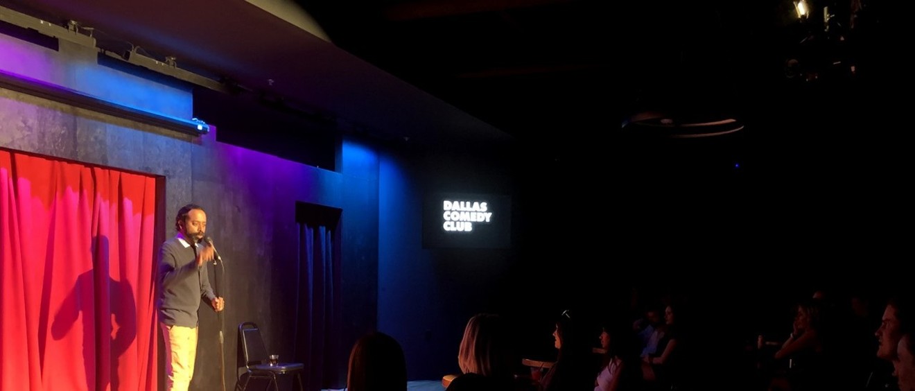 Comedian Paul Varghese performs one of the first public shows on the main stage of the Dallas Comedy Club in Deep Ellum.