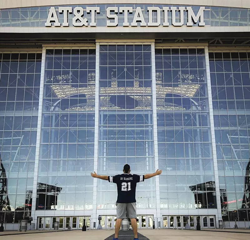 Image: For the past two years, DJ Elusive has had a dream job working for the Dallas Cowboys.