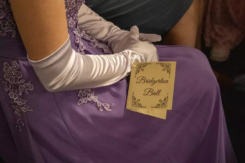 Image: Guests had actual dance cards at the Bridgerton Ball in Dallas.
