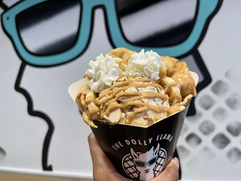 Image: The Llama Gone Nuts bubble waffle cone.