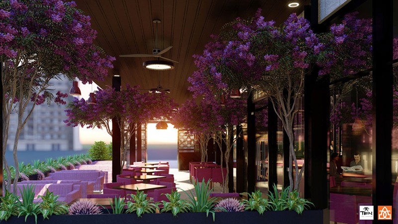 We can feel the vibes through this rendering of the TEN patio.