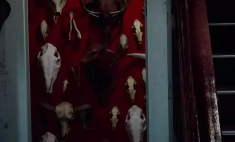 Image: We bet you can't tell if this is a screenshot of the Sawyer house's infamous trophy hallway from the Texas Chain Saw Massacre movie or a rendered scene from the new multiplayer game based on the infamous 1974 film directed by Toby Hooper.