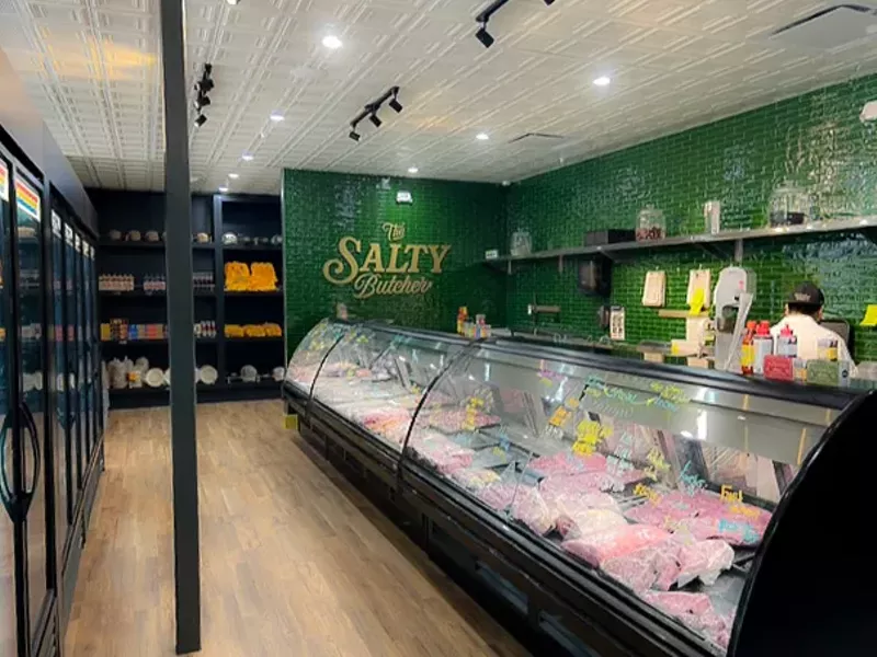 Image: The Salty Butcher is a boutique butcher with space for about 20 diners on certain nights.