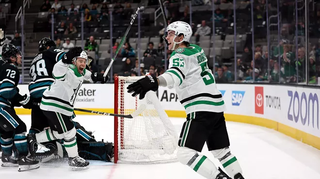Wyatt Johnston and Logan Stankoven of the Dallas Stars.