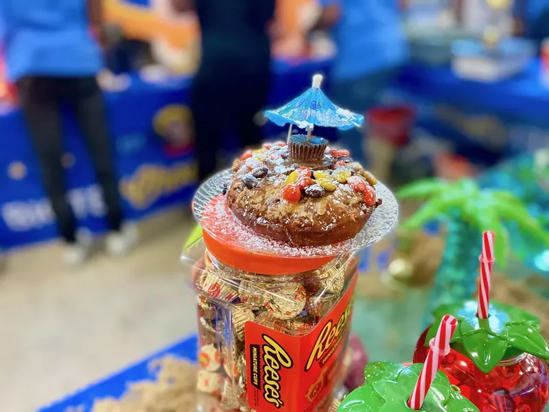 Image: Peanut Butter Paradise is a fried honey bun with loads of peanut butter.