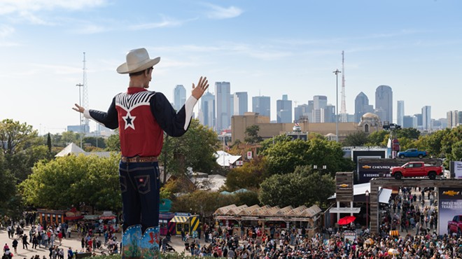 A view of Big Tex's posterior, named "Mitch" after Mitch Glieber.