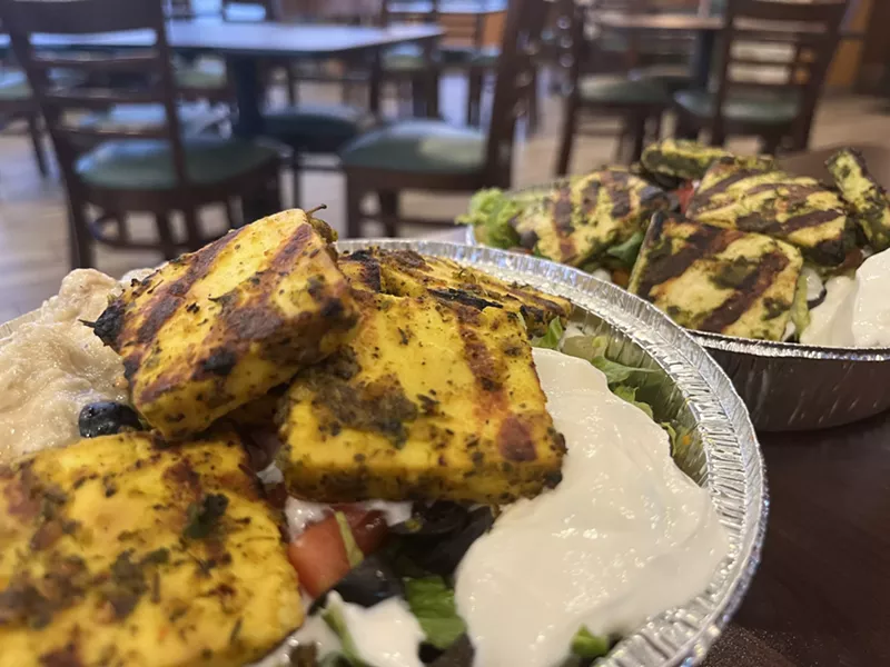 Image: Mango leaf kebab bowl