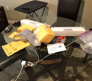 This is where Aaron Brewer, 39, packaged drugs to be shipped throughout North Texas and across the country. - U.S. DEPARTMENT OF JUSTICE