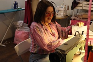Elia De Leon, dressed in her vintage finds, provides fashionistas with sustainably sourced outfits that can’t be replicated by fast fashion. - DESIREE GUTIERREZ