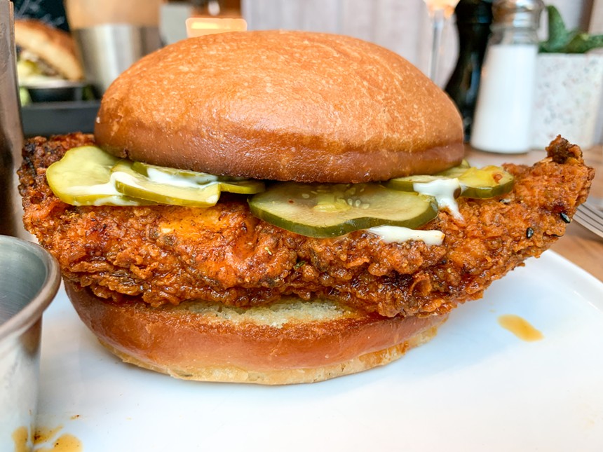 Nashville hot-fried chicken sandwich - JENNIFER KING