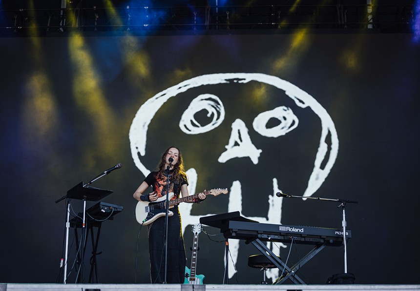 Holly Humberstone performed one of her first U.S. sets at ACL fest on Saturday, telling an audience member their "Spit in my mouth" sign was "very special." - RACHEL PARKER