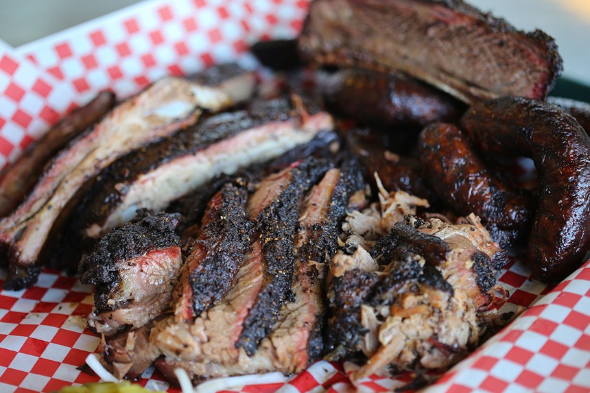 Wait, this is no longer some of the state's best barbecue? Brisket, ribs and sausage from Pecan Lodge. - CATHERINE DOWNES