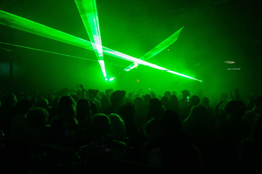 Ghostland Observatory renewed their laser dance party tradition on Saturday night in Arlington. - ANDREW SHERMAN