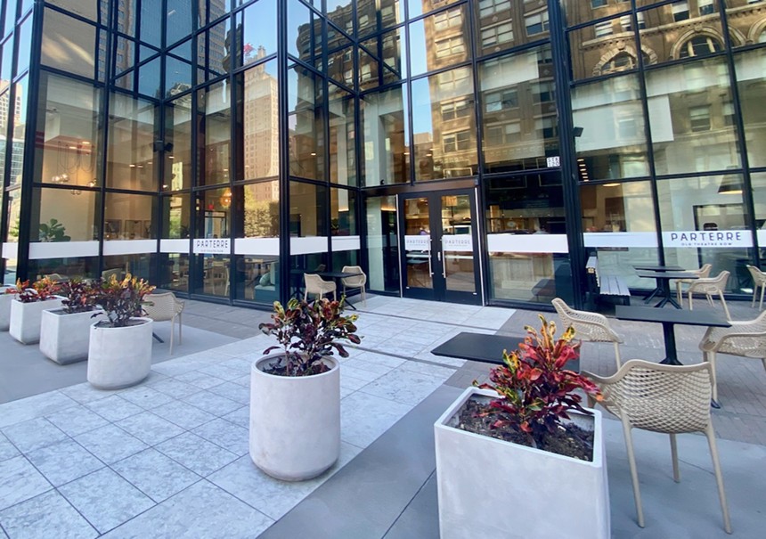 The exterior view of Parterre, which is on the ground floor of Santander Tower. - LAUREN DREWES DANIELS