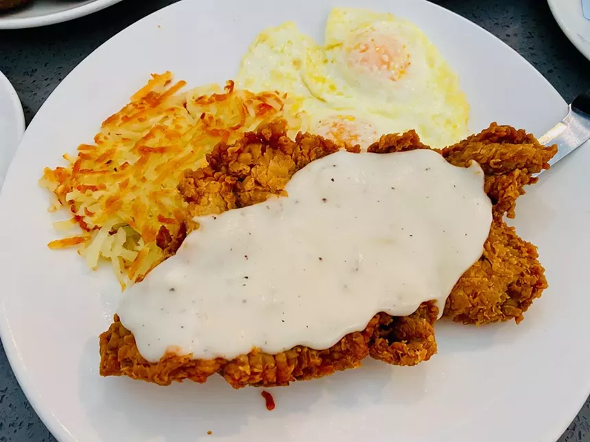 The chicken fried steak has a nice crispy crust and tender interior. -FELICIA LOPEZ