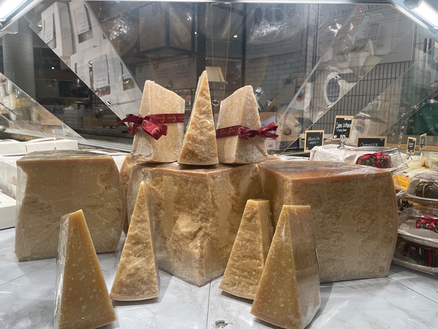 Precious wonderful blocks of cheese at Eataly. - ANGIE QUEBEDEAUX