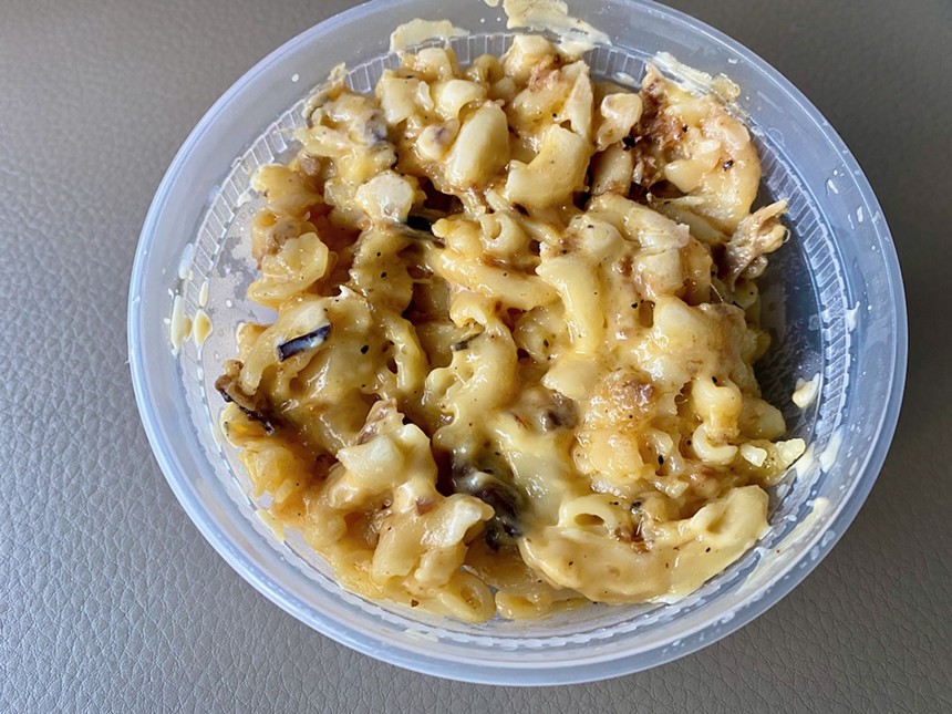 Bits of brisket brings a smoky flavor to the creamy mac and cheese. - LAUREN DREWES DANIELS