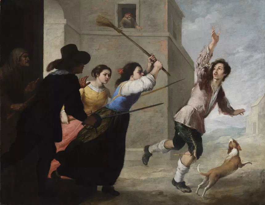 Bartolomé Esteban Murillo (Spanish, 1617-1682), "The prodigal son cast out," 1660s. Oil on canvas, 41 1/8 x 53 in. (104.5 x 134.5cm). - NATIONAL GALLERY OF IRELAND. PRESENTED, SIR ALFRED AND LADY BEIT, 1987 (BEIT COLLECTION); NGI.4543. PHOTO © NATIONAL GALLERY OF IRELAND.