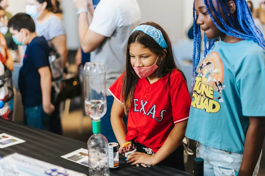 Dallas Hybrid Prep students and their families enjoyed a hands on STEM experience day in July 2021. - KATHY TRAN