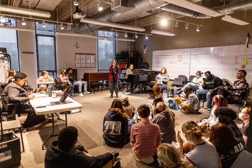 A drama class in session at Booker T. Washington high school. - KATHY TRAN