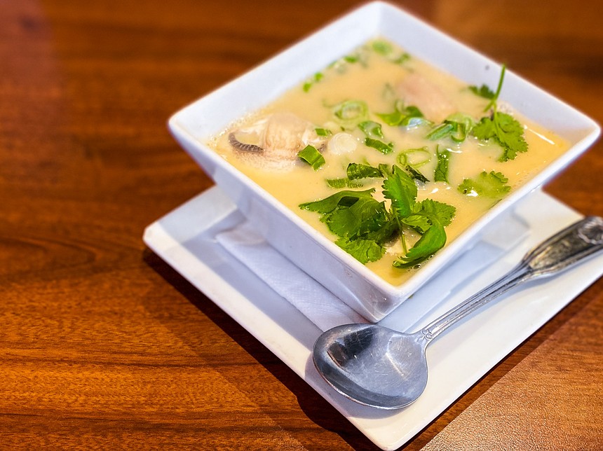 A delightfully flavorful tom kha soup started the meal properly - HANK VAUGHN