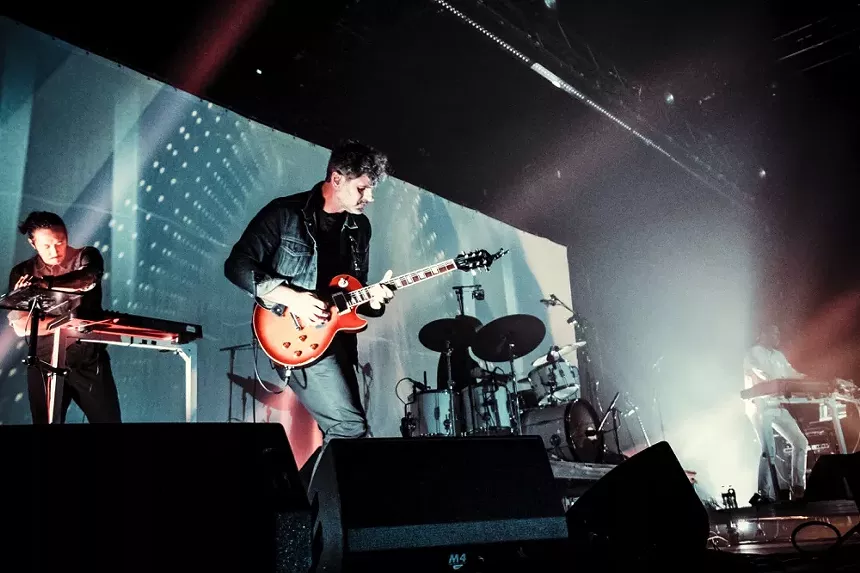 Tycho combined lo-fi elements and stunning visuals during their opening set for the Interpol show at The Factory. - VERA "VELMA" HERNANDEZ