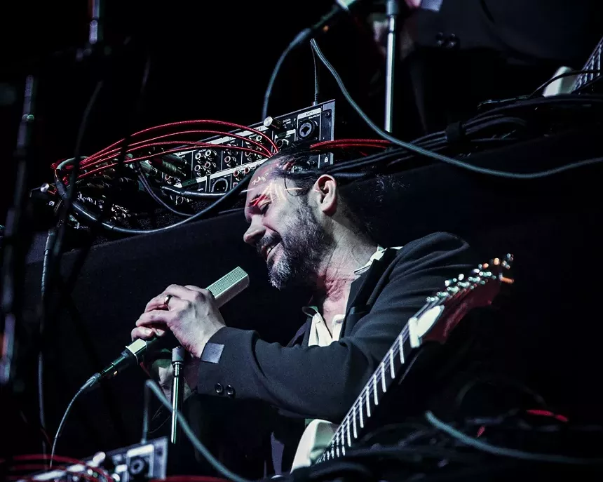 Matthew Dear, a Texas native and solo electronic avant-pop act, was one of two opening acts for the Interpol show at The Factory. - VERA "VELMA" HERNANDEZ