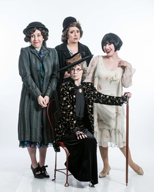 Enchanted April features Kim Winnubst, Caitlin Martelle, Mary-Margaret Pyeatt and Samantha Johnson. Costumes by Michael Robinson and Dallas Costume Shoppe. - MIKE MORGAN