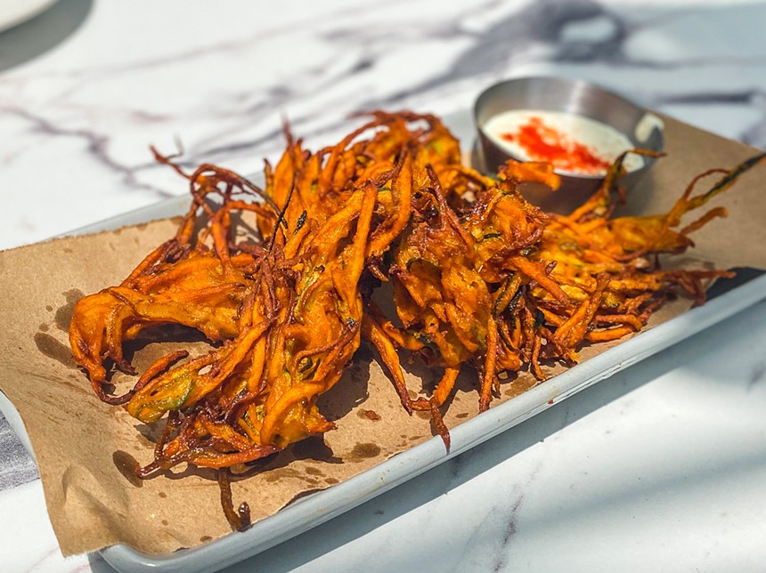 Sweet potato pakoras had a hint of Indian-inspired flavor. - HANK VAUGHN