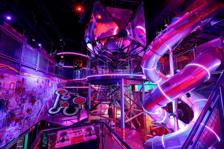 The Meow Wolf experience Omega Mart in Las Vegas takes guests to strange places like the Dramcorp Factory where the unusual supermarket gets its supply of quantum produced products. - KATE RUSSELL