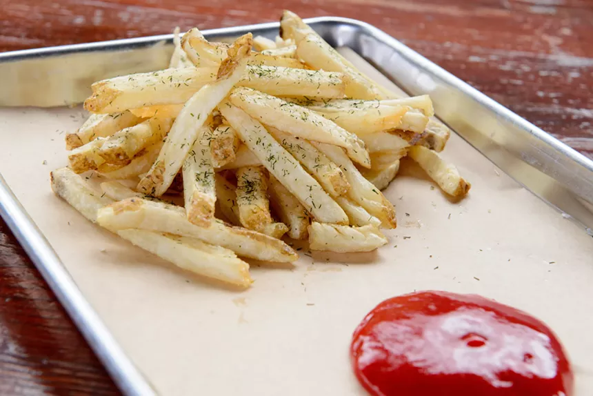 Will Call's wings are shown up top, but be sure to order their pickle fries and Kool-Aid ketchup to round out the meal here. - ALISON MCLEAN