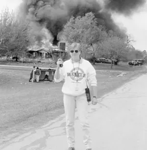 Janis Burklund worked on the set of the CBS action drama Walker Texas Ranger as a location manager while the production filmed in Dallas. - COURTESY OF MEG GOULD