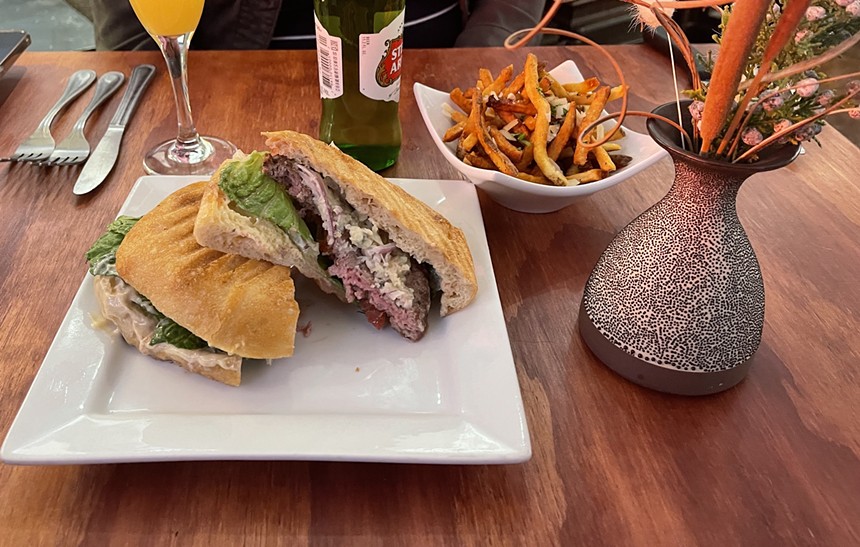 The ciabatta burger might be messy, but it's worth it. - ANGIE QUEBEDEAUX
