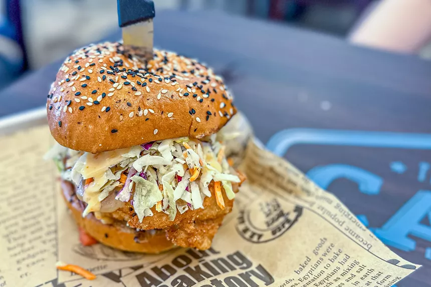 the bang bang chicken sandwich at cat shack