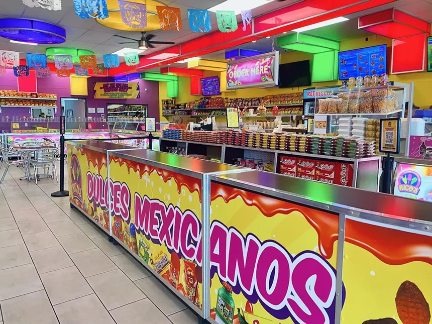 Inside of Rico's Paleteria in Richardson