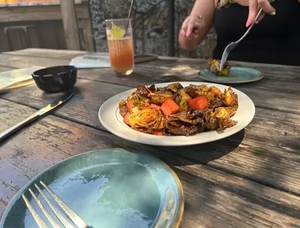 Brussels Sprouts with mortadella sausage at Armoury DE in dallas