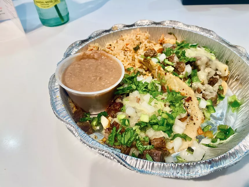 steak tacos at chiloso