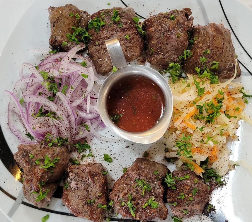 lamb kebab plate at Bubala cafe and grill