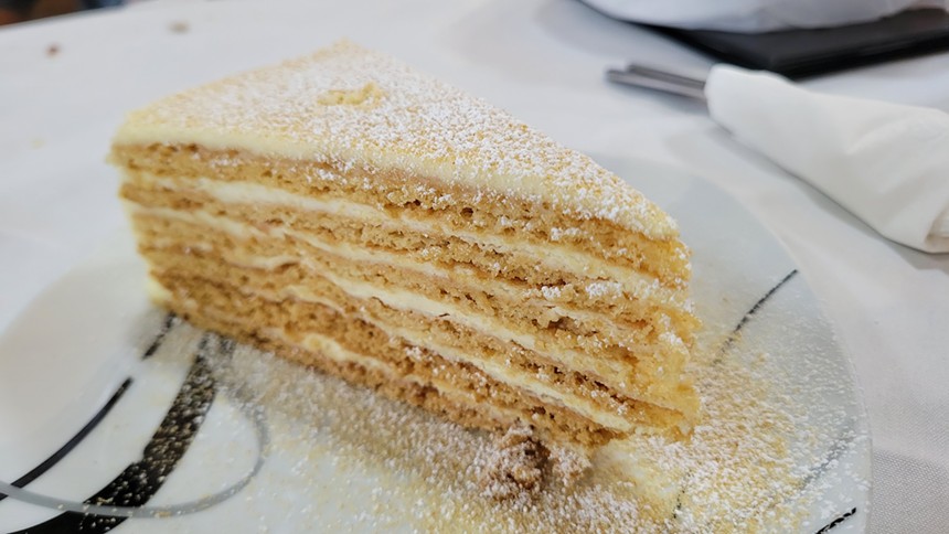 Napoleon cake at Bubala Cafe.