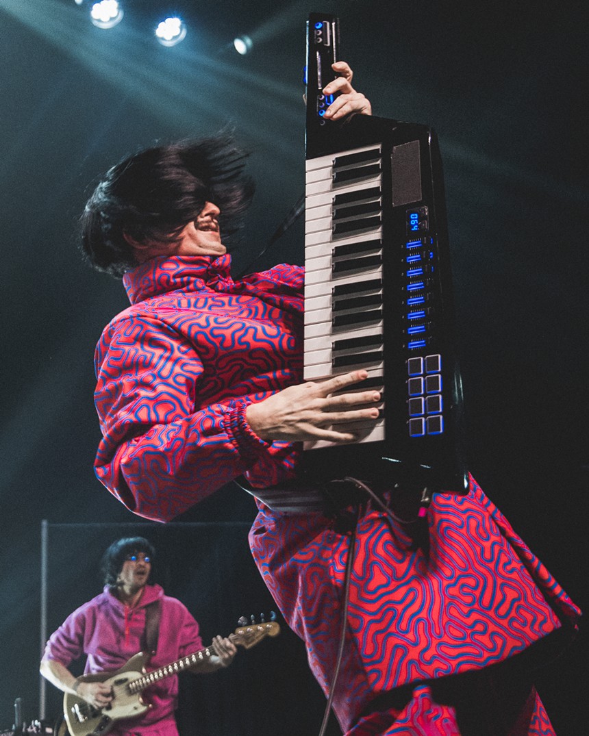 Oliver Tree rocks on the keytar at his February show in Dallas.