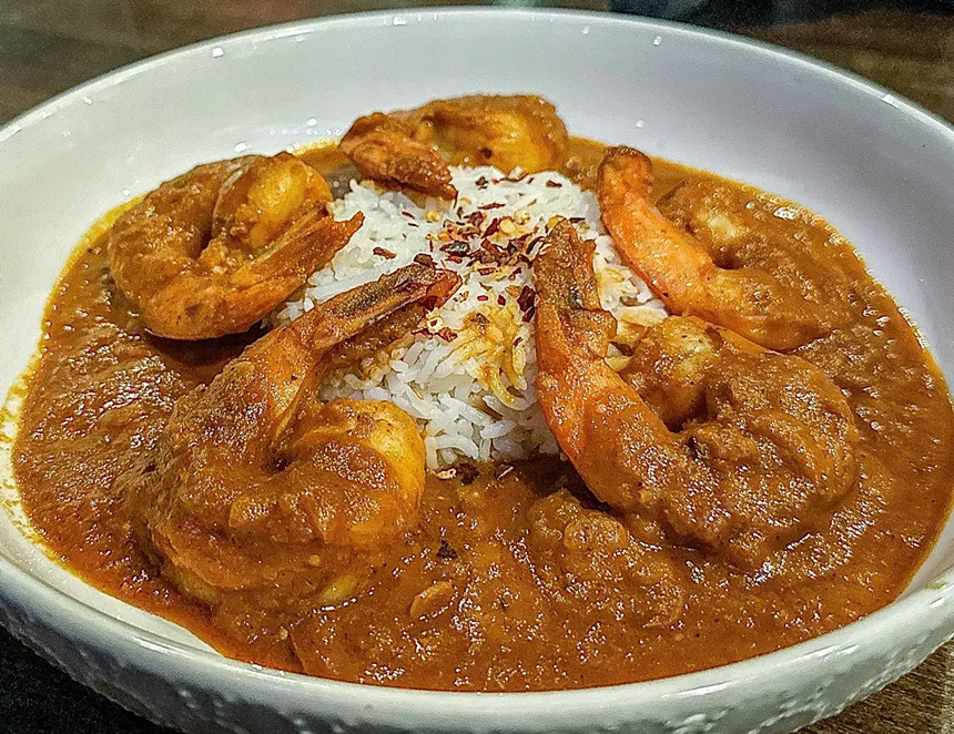 Black Agave's la diabla shrimp.