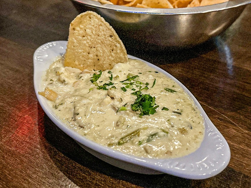 Black Agave's rajas con queso dip.