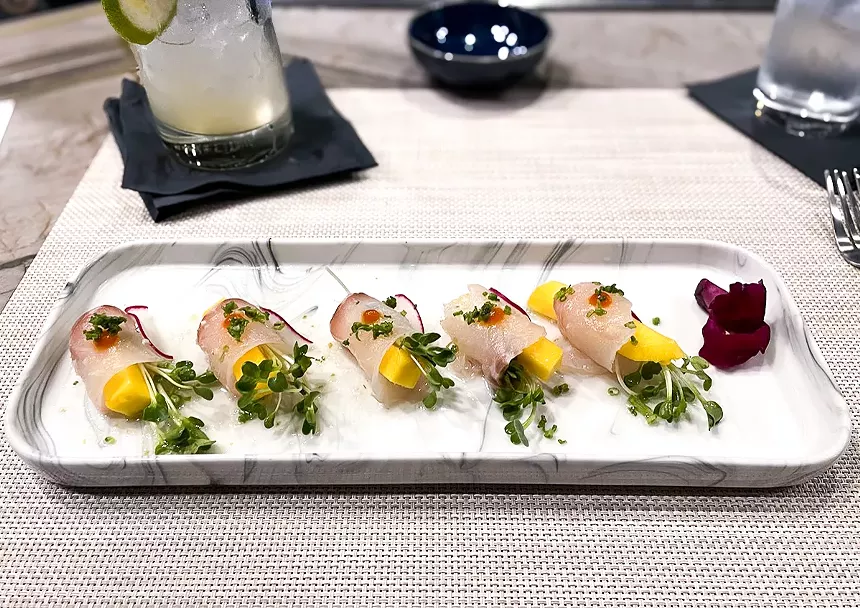 Mango Madai Crudo at Shodo in Dallas
