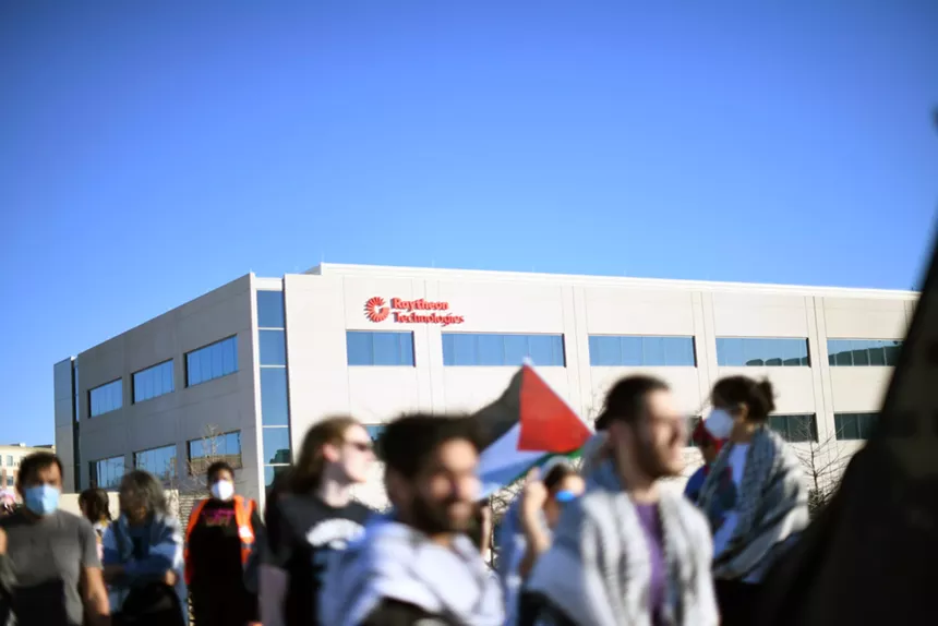 Rally for Palestine at Raytheon in Richardson