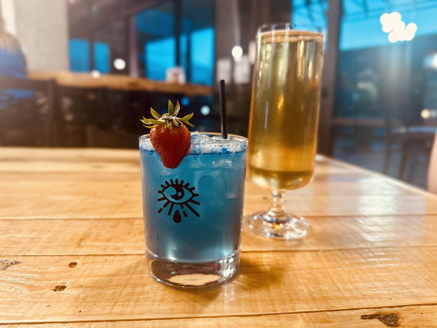 The blue sapphire cocktail and pineapple cider are a few more options on Voodoo Brewing Co.'s drink menu.