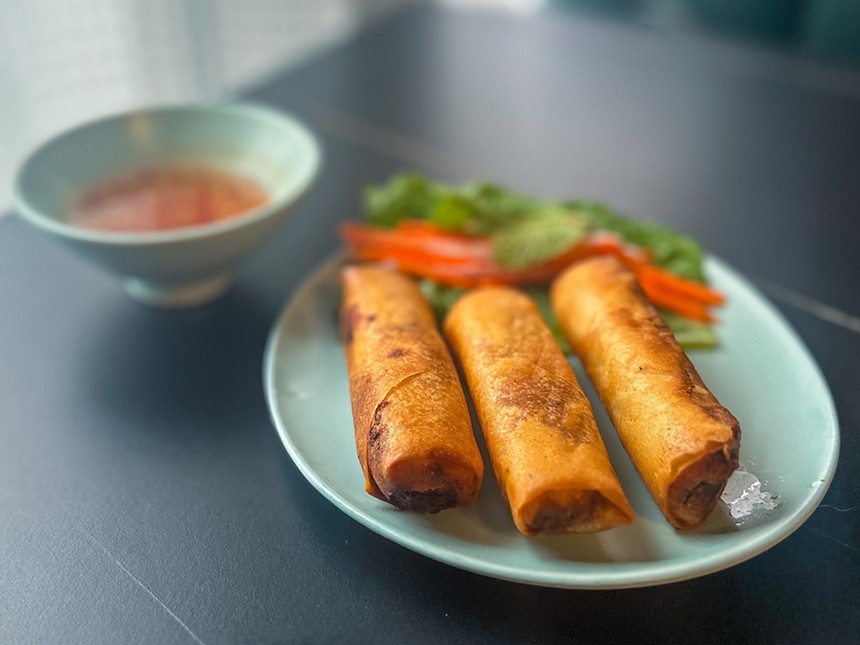 Hot crab spring rolls from Indochine