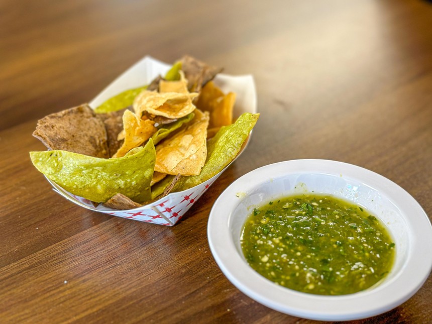 Chips and salsa verde