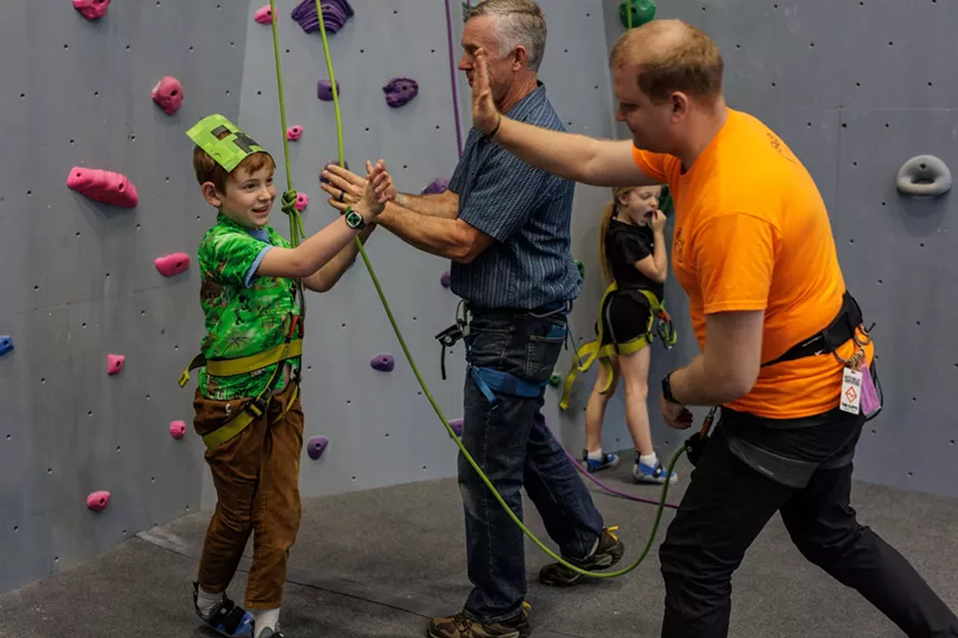 Indoor rock climbing