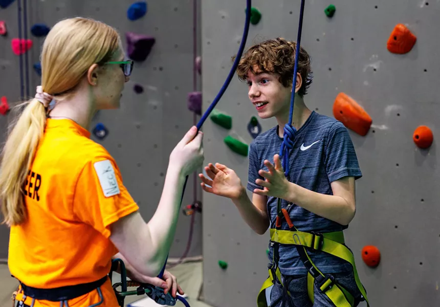 Indoor rock climbing