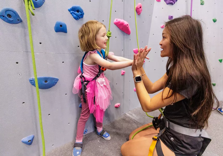 Indoor rock climbing